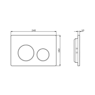 Клавиша смыва Am.Pm PrimeFit L I090101 механическая белый